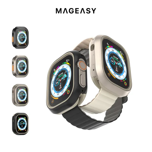 MAGEASY】Apple Watch Ultra 2/Ultra 49mm Odyssey 航太鋁合金手錶保護