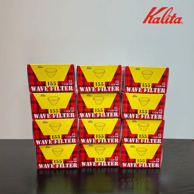 【Kalita】蛋糕濾紙 KWF-155 1-2人用 50片裝-白色 1入組(咖啡濾紙 蛋糕型濾紙 手沖咖啡 155 無螢光劑)