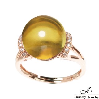 【幸福珠寶】Amber 唯美 藍珀戒指(藍珀)