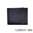 【Cerruti 1881】義大利頂級小牛皮8卡短夾皮夾 CEPU05399M(黑色 贈原廠送禮提袋)