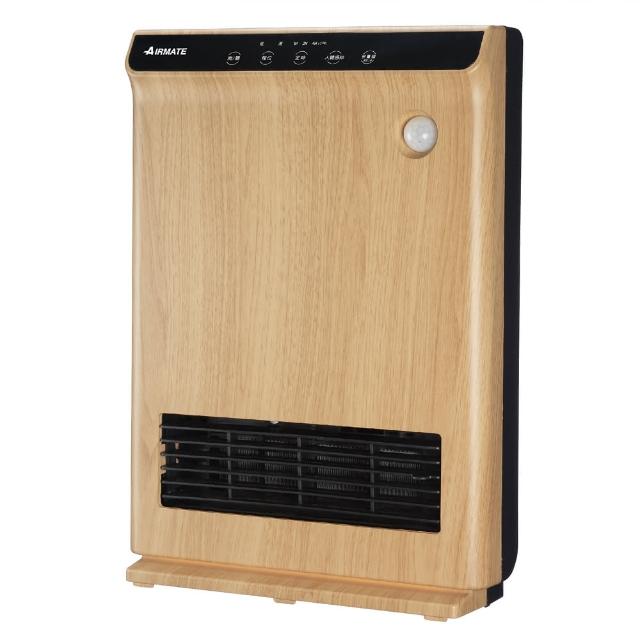 AIRMATE 艾美特 HP12105R 陶瓷式暖風機，採用高效陶瓷加熱技術，最大功率 1200W / 最小 600W，適合臺灣 110V/60Hz 電壓使用。產品尺寸 270x130x375 mm，重量僅 3.1 kg，便於擺放。無溫度設定功能，快速暖房首選。產地中國，一年保固，BSMI 許可字號 R63586，安全可靠的冬季暖風解決方案。