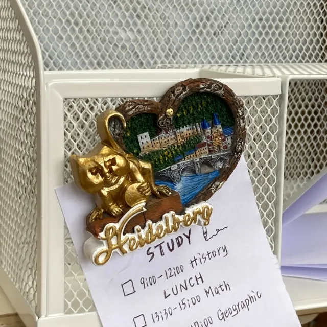 【A-ONE 匯旺】德國海德堡創意地標磁鐵+羅蕾萊補丁2件組吸鐵紀念品 補習班黑板磁鐵(C110+127)