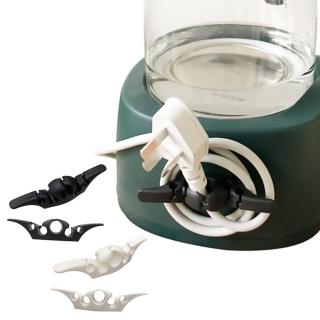 【EZlife】電線隱藏式矽膠五孔繞線器(4入組)