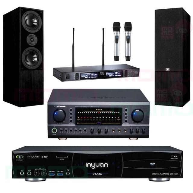 【音圓】N2-350+TDF P-650+TEV TR-9100+DM-835II 黑(4TB伴唱機+綜合擴大機+無線麥克風+落地型喇叭)