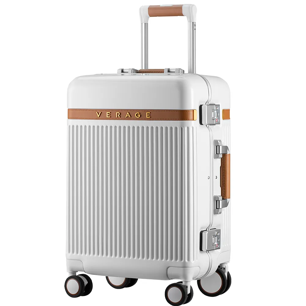 【Verage 維麗杰】25吋英式復古系列行李箱(雪峰白)