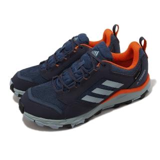 【adidas 愛迪達】戶外鞋 Terrex Tracerocker 2 GTX 男鞋 深藍 橘 防水 越野 登山鞋 愛迪達(GX8681)