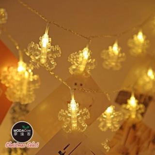 【摩達客】LED20燈夾子燈造型電池燈+USB兩用充電 -暖白光/雪花造型款(本島免運費)