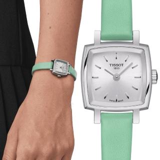 【TISSOT 天梭 官方授權】LOVELY SQUAREU優雅時尚女錶 手錶(T0581091603101/套組)