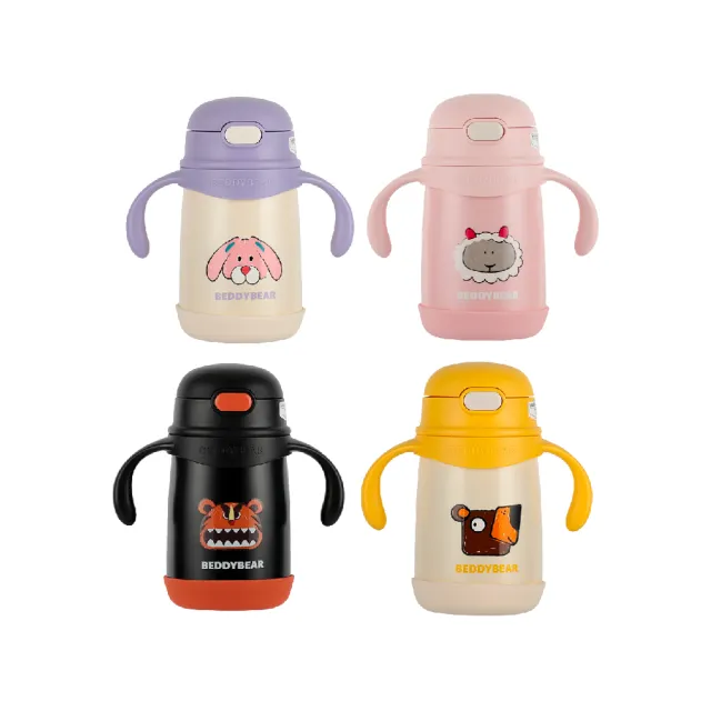 【Mua 姆兒選品】BEDDYBEAR奇趣兒童保溫杯316兒童水壺400ML(不銹鋼水壺 不鏽鋼水壺 兒童吸管水杯)