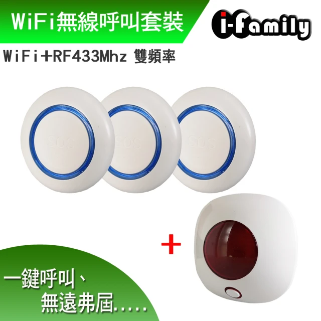 【I-Family】WiFi+RF433雙頻無線呼叫套裝組(IF-905+IF-906)