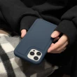 【LOYALTY】iPhone14Plus/14Pro/14ProMax高級感莫蘭迪色系純色矽膠邊框手機保護殼 黑色