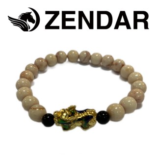 【ZENDAR】國際精品 瑪瑙珠變色招財貔貅手鍊(224728)