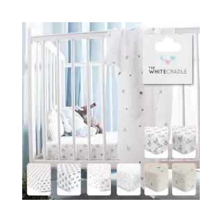 【The White Cradle】純棉嬰兒床床包 70*140公分(床墊高18公分內 - 全年適用)