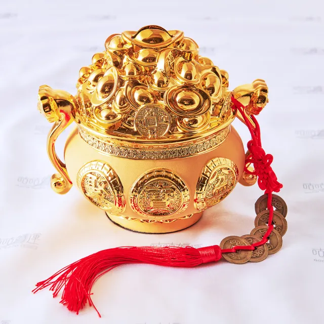 【咕咕好運GoodGoodLuck】財源滿貫聚寶盆《含開光》招財｜守財｜旺財｜開運｜防小人(#防小人#擋煞)
