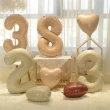 韓系愛心大數字鋁模氣球1個-兩款多色任選(生日派對 求婚告白 畢業跨年 週年紀念 寶寶周歲 布置)