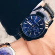 【Relax Time】三眼黑x藍時尚腕錶  42.5mm(R0800-16-07X)