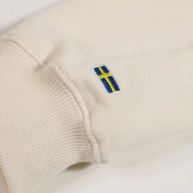 【SCANDINAVIAN FOREST 北歐小刺蝟】經典電繡刺蝟雙面磨毛純棉帽T(奶油白)