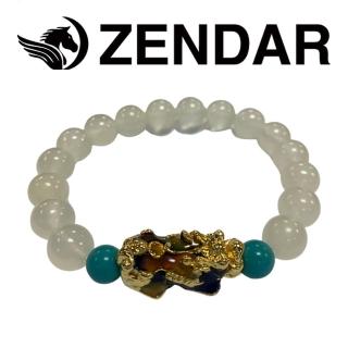 【ZENDAR】國際精品 青玉變色招財貔貅手鍊(225420)