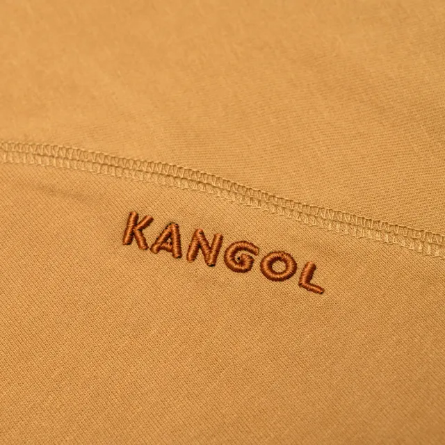 【KANGOL】長袖 薑黃 胸口刺繡小LOGO 微高領 薄長 中性(6255101730)