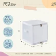 【MAMORU】無印風透明收納箱-27L 3入組(衣物收納/折疊收納箱/收納盒)