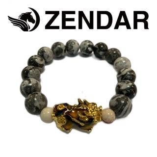 【ZENDAR】國際精品 瑪瑙珠變色招財貔貅手鍊(224921)