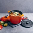 【Le Creuset】萬用窈窕鑄鐵鍋 20(貝殼粉-鋼頭-內鍋黑)