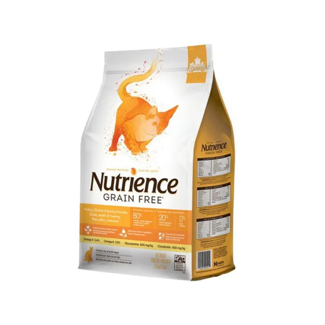 【Nutrience 紐崔斯】GRAIN FREE無穀養生貓糧 5kg/11lbs（火雞肉+雞肉+鴨肉/火雞肉+雞肉+鯡魚）(貓飼料)