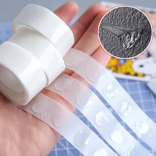 【Nick Shop】免運/雙面膠粒100粒/捲-5捲組(雙面小圓貼/透明雙面膠/無痕雙面膠粒/無痕貼)