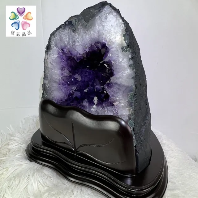 【恬芯晶品】巴西10.8KG特級紫晶洞紫水晶聚寶盆tab5(紫水晶擺件辦公室開運水晶招財招貴人風水擺件鎮宅擋煞)
