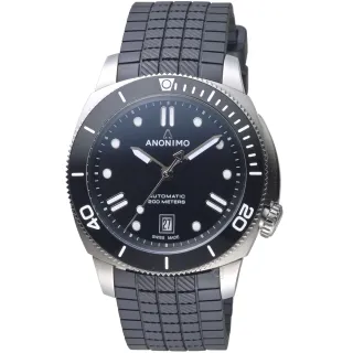 【ANONIMO】NAUTILO Classic 義大利海軍機械錶(AM-5009.09.102.R11-暗夜黑)