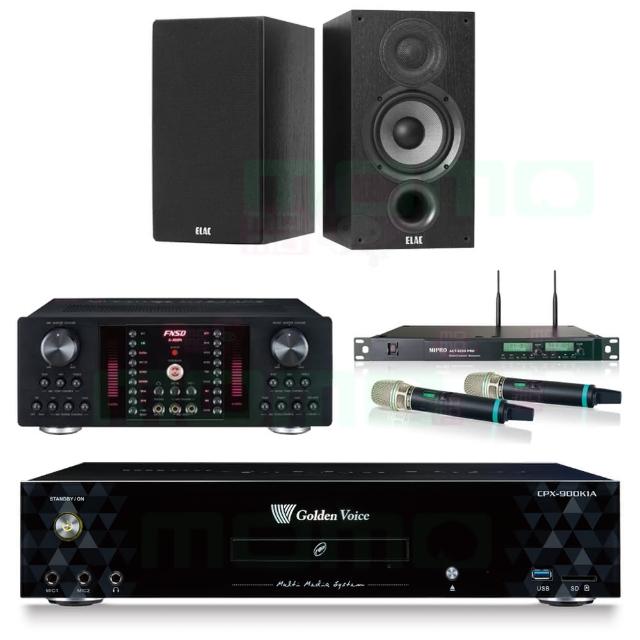 【金嗓】CPX-900 K1A+FNSD A-480N+ACT-8299PRO++Elac Debut 2.0 DB62(4TB點歌機+擴大機+無線麥克風+喇叭)