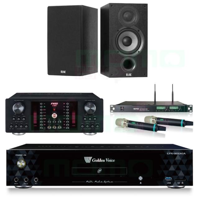【金嗓】CPX-900 K1A+FNSD A-480N+ACT-8299PRO++Elac Debut 2.0 DB62(4TB點歌機+擴大機+無線麥克風+喇叭)