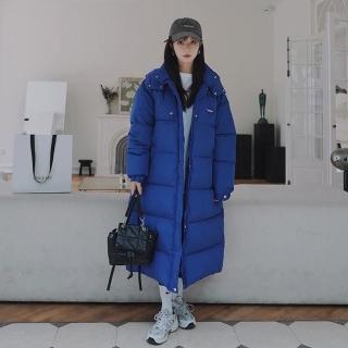 【巴黎精品】現貨+預購 真羽絨衣90%白鴨絨羽絨大衣羽絨外套(設計款素面防寒中長款保暖女外套2色v1an8)