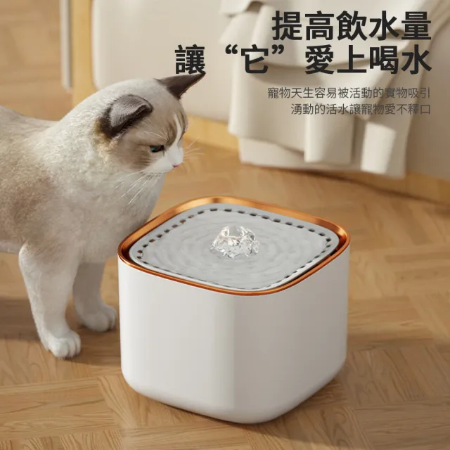 【Nil】智能寵物貓狗飲水機 自動循環過濾活水機(餵水器 飲水器 喝水器)