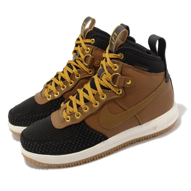 NIKE 耐吉休閒鞋Lunar Force 1 DuckBoot 男鞋咖啡棕高筒防潑水機能禦寒