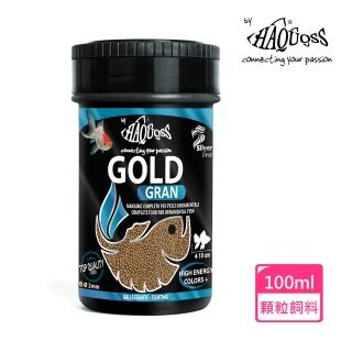 【HAQUOSS 義大利海酷】金魚增艷成長漂浮顆粒 100ml(適用中小型淡水魚 金魚 魚飼料)