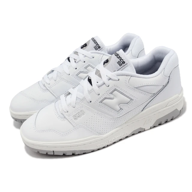 NEW BALANCE 休閒鞋 550 男鞋 女鞋 灰 淺灰 白 皮革 復古 奶油底 經典 低筒 皮革 NB(BB550PB1-D)