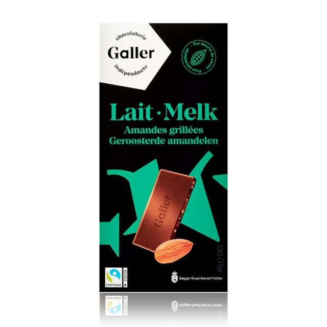 即期品【Galler伽樂】杏仁夾心牛奶巧克力(80g)