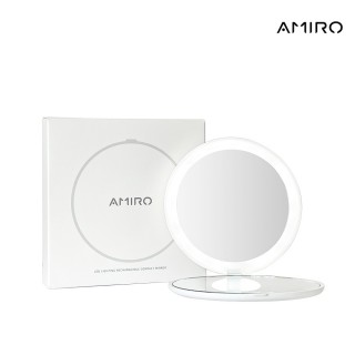 【AMIRO】LED隨身化妝鏡(隨身鏡 自拍鏡 輕巧收納 情人節禮物)