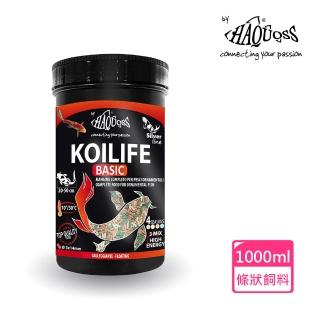 【HAQUOSS 義大利海酷】錦鋰漂浮條狀顆粒 1000ml(適用錦鯉 大型金魚 魚飼料)