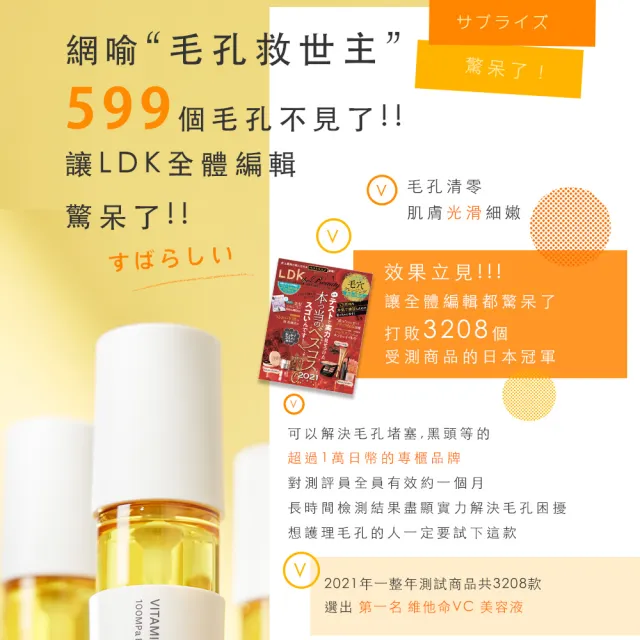 【unlabelLAB安博士】超快毛孔清零維他命VC美容液50ml(日本@cosme 6星高分好評)