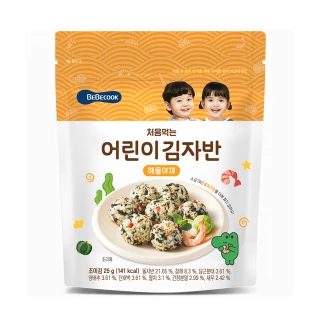 【韓國 BEBECOOK】幼兒初食海苔酥-海味蔬菜 25g(12M+ 新包裝)