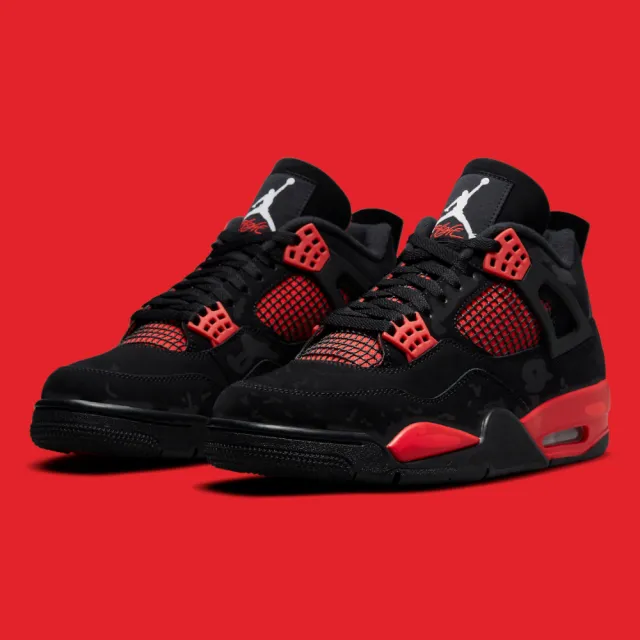 NIKE 耐吉 Air Jordan 4 Red Thunder 黑紅 男款 CT8527-016(Air Jordan 4)