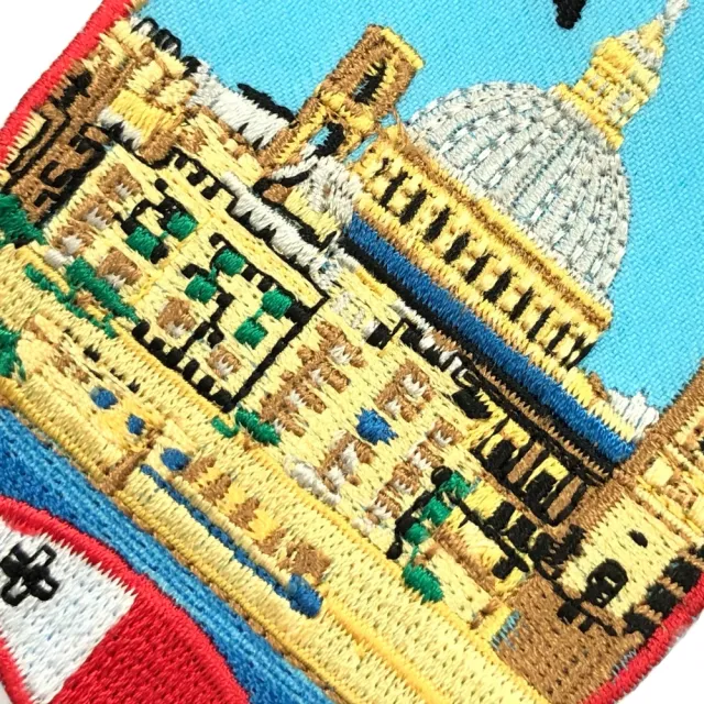 【A-ONE 匯旺】馬爾他 莫斯塔圓頂教堂 刺繡貼布 電繡貼 背膠補丁 外套電繡布章 貼布 布標(NO.459)