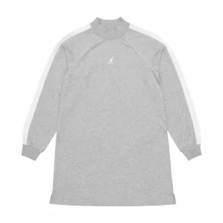 【KANGOL】長袖 灰 高領 長版 休閒 女(6252158010)