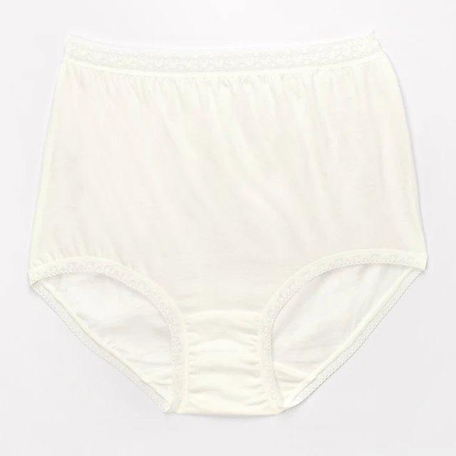 【SAVVY 莎薇】100%純棉 高腰 M-3L 三角內褲-媽媽褲-經典款 AS7014AR(白色)
