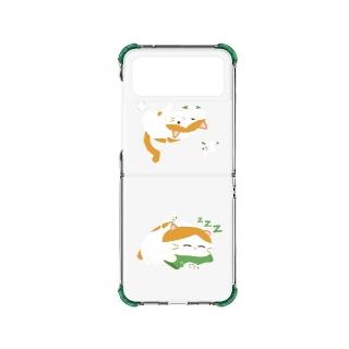 【Samsung 三星】Galaxy Z Flip4 UX透明保護殼-貓咪主題款(Haainc聯名)