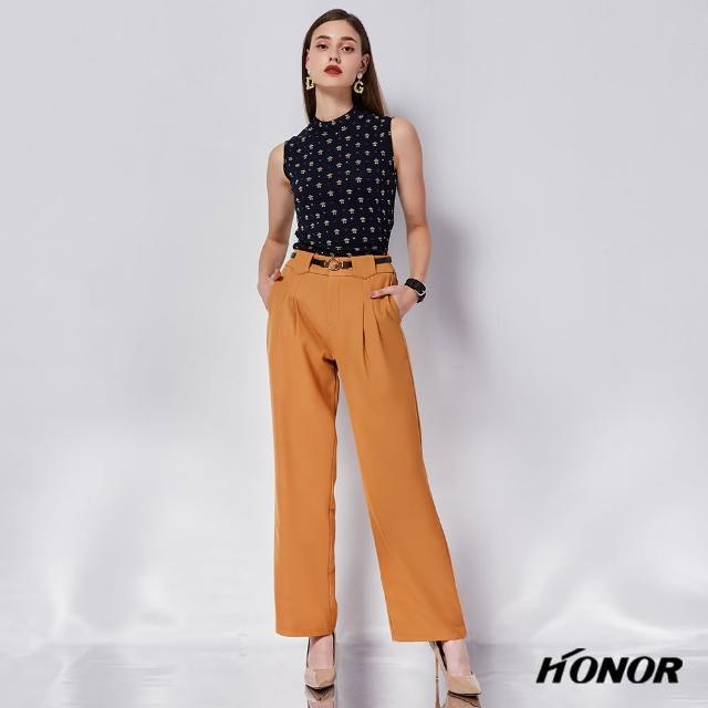 【HONOR 山形屋】俐落摺線造型長褲(MOMO獨家限定)