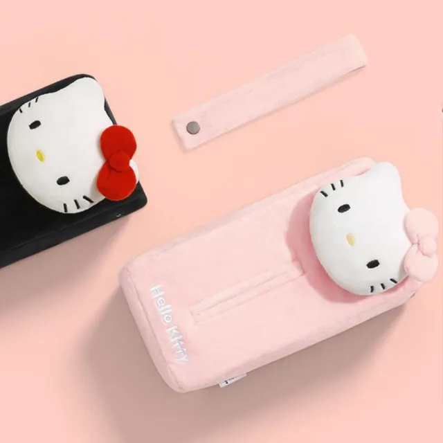 【HELLO KITTY】凱蒂貓居家車用掛式抽取式面紙套紙巾套(適用軟包裝)