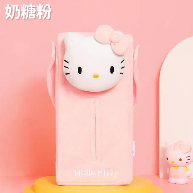 【HELLO KITTY】凱蒂貓居家車用掛式抽取式面紙套紙巾套(適用軟包裝)